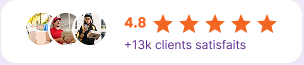 Note de satisfaction client : 4,8 sur 5